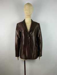 Жіночий блискучий піджак блейзер jil sander shiny brown wool blazer