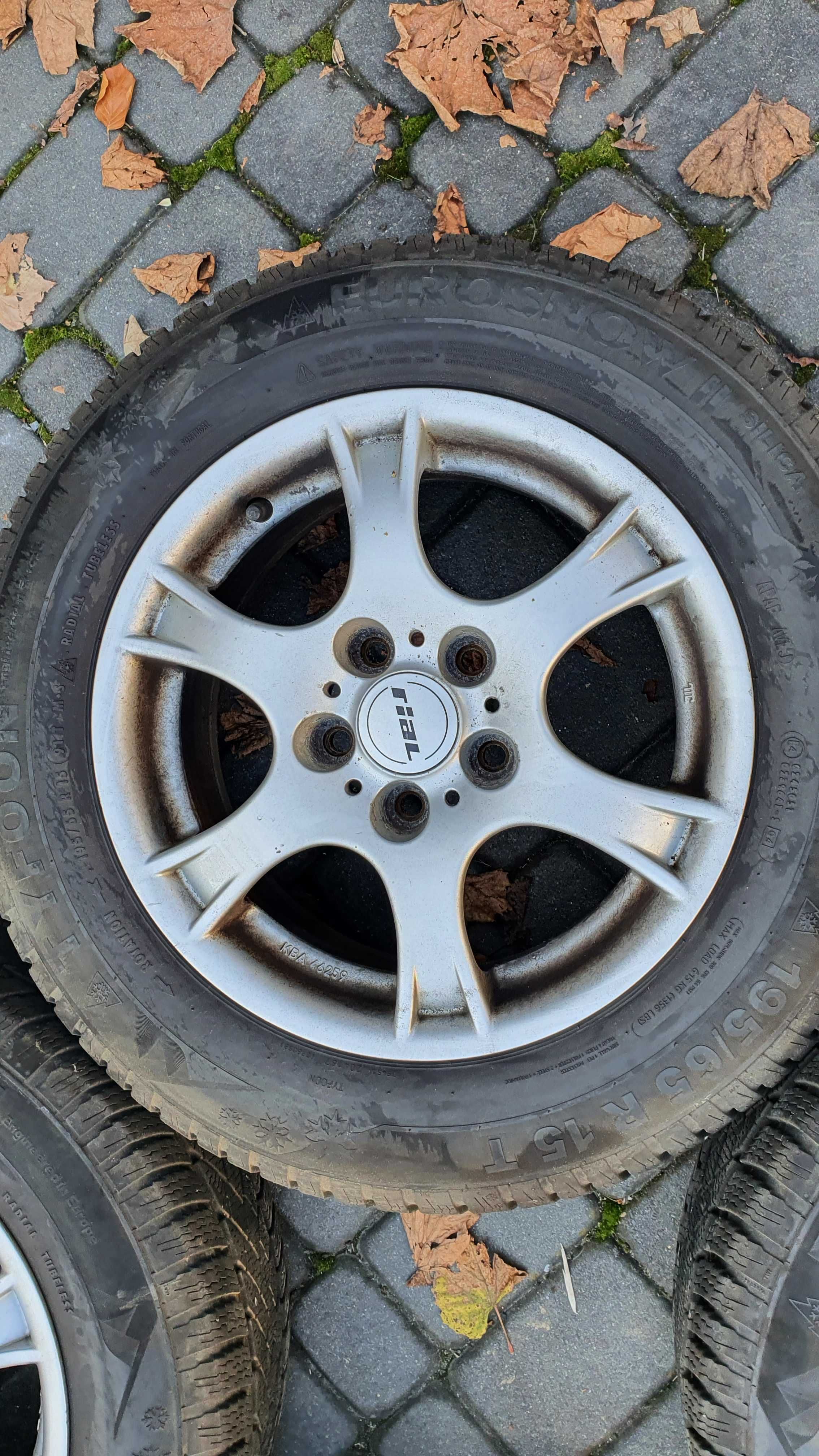 Koła 15", felgi aluminiowe, Opel, 5x110, z oponami 195/65 R15