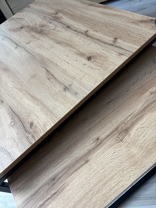 Sfolik kawowy drewniany stoliki komplet dab wotan