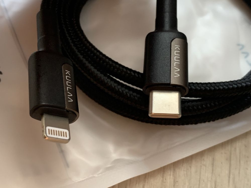 KUULAA Кабель USB TypeC - Apple Lightning быстрая зарядка 30W PD 480Мб