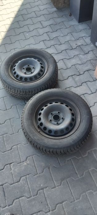 Opnony zimowe z stalowymi felgami 2x Dębica i 2x Matadory 195/65 R15