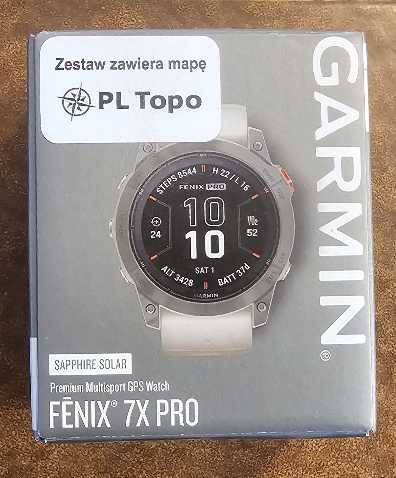 Garmin fenix 7x pro sapphire solar 51mm + mapy PL TOPO + bonusy
