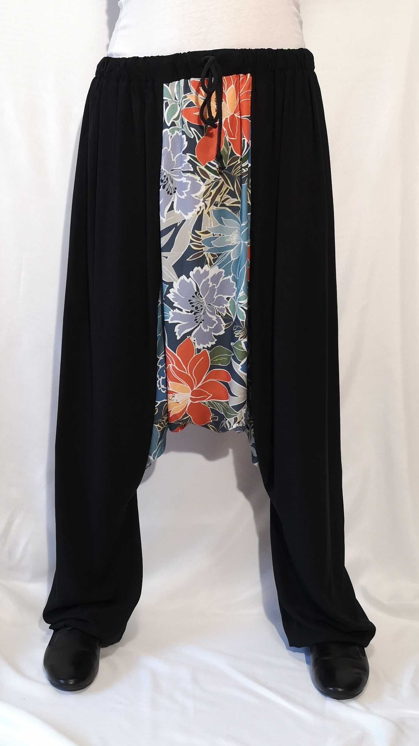 Spodnie do jogi, szarawary, alladynki, haremki, handmade, size free.
