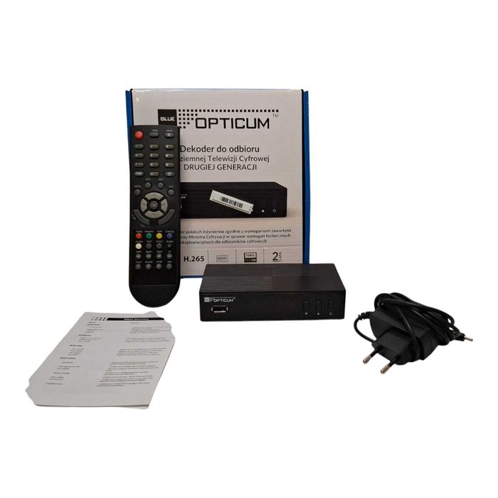 Dekoder Dvb-T2 Opticum R265 Lite – Komplet