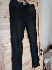 Sprzedam skinny jeans z przetarciami Topman #czarne #rurki #męskie