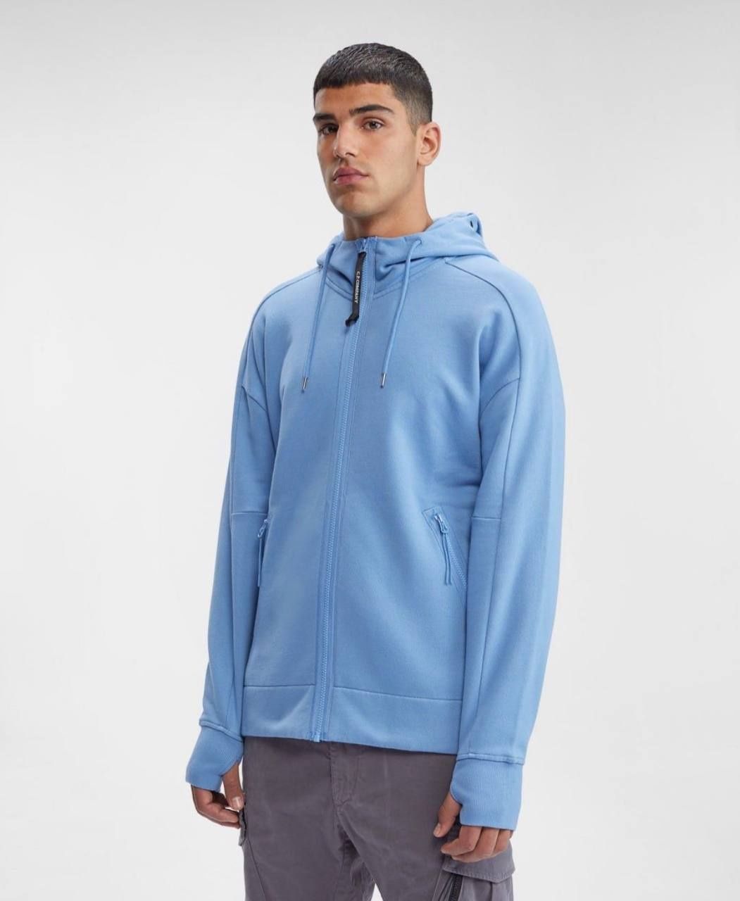 C.P.COMPANY zip hoodie blue