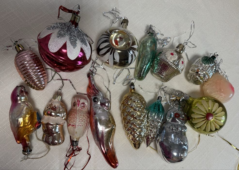 Ялинкові іграшки вінтаж радянські Ёлочные игрушки винтаж СССР