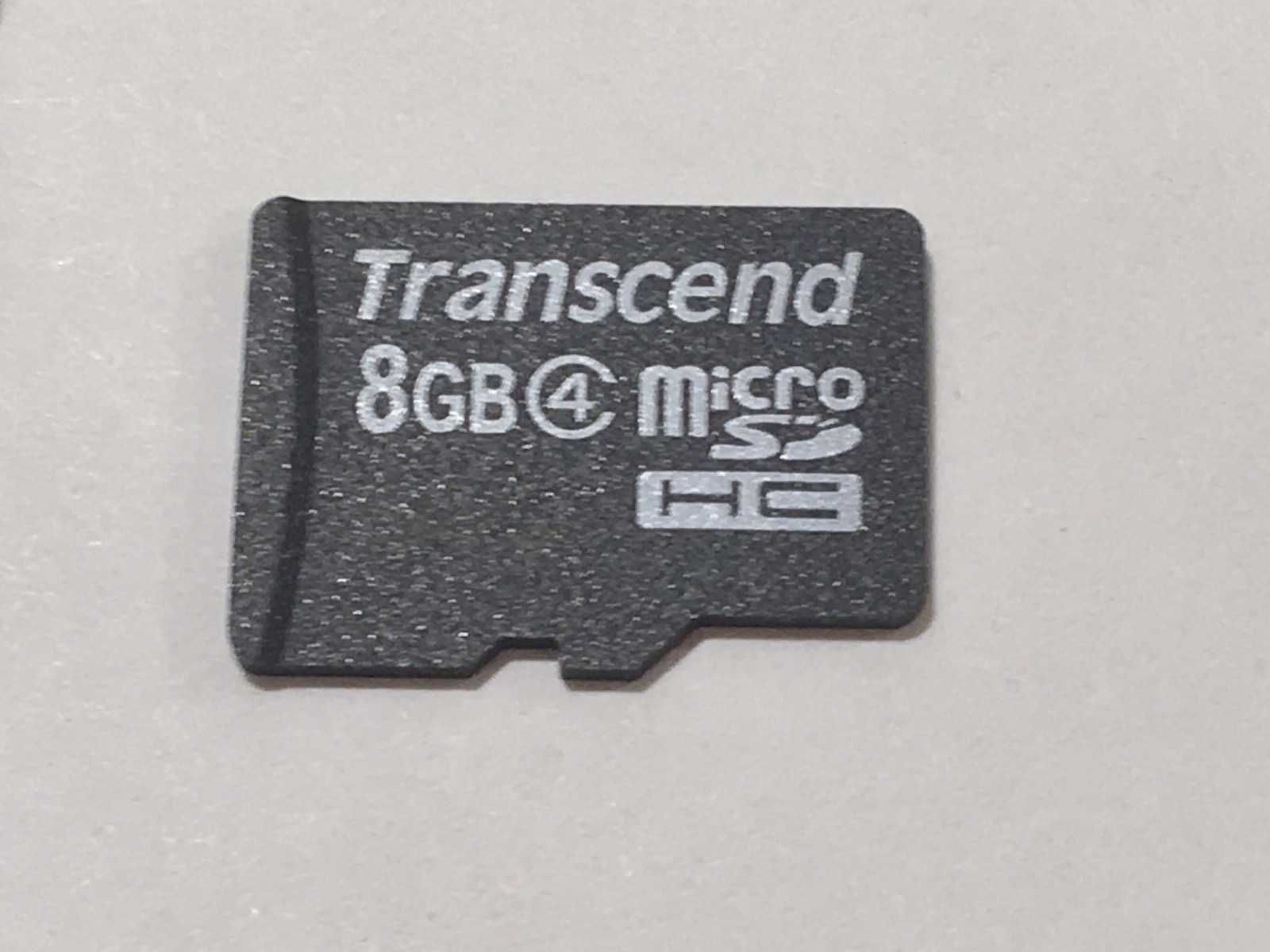 Карта памяти  Transcend 8 Гб . micro SD HC , class 4