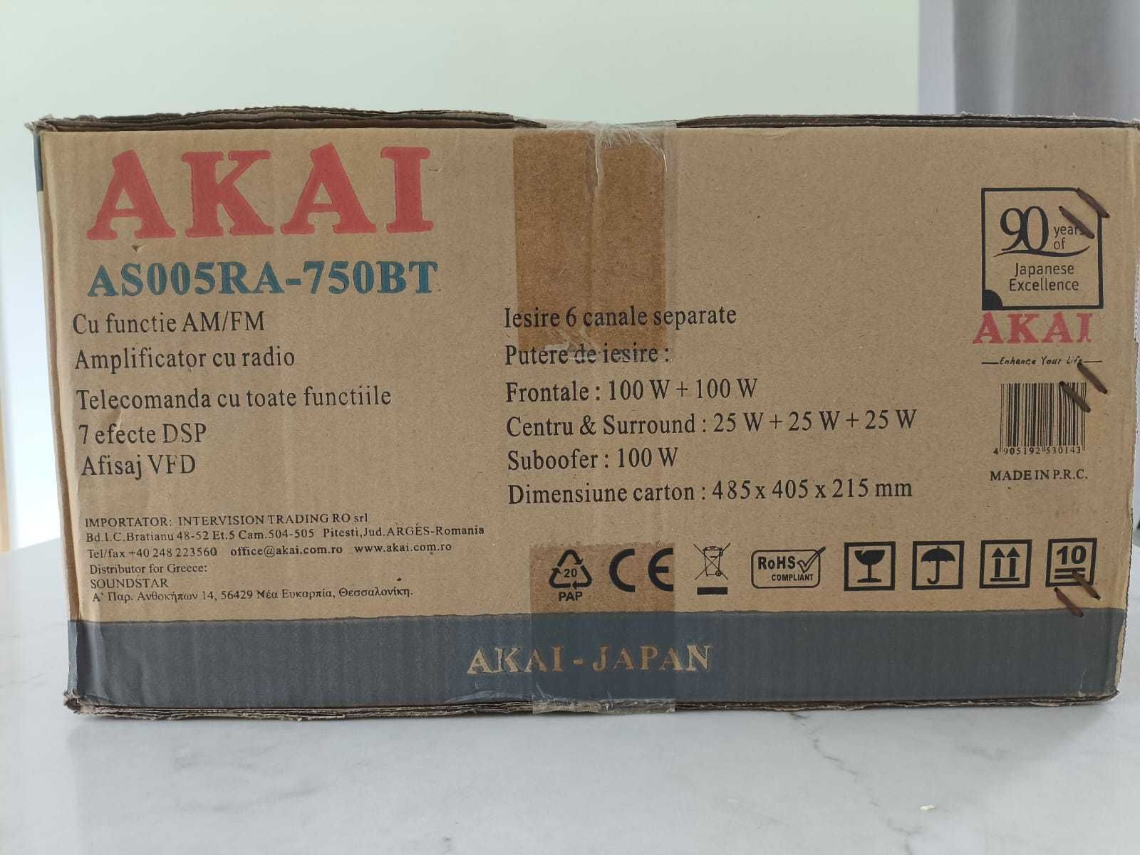 Amplituner Akai AS005RA-750BT - NOWY!