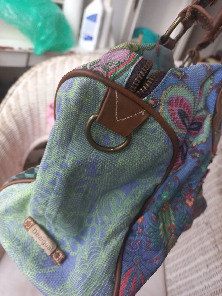 Torba w kształcie kuferka, z materialu, Desigual