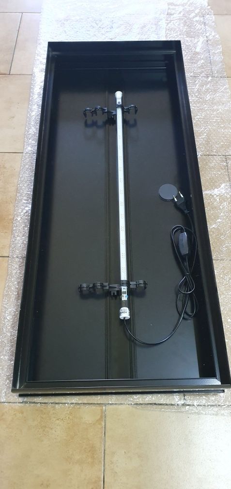 Pokrywa aluminiowa 60x30 czarna profil obły - pokrywa akwariowa