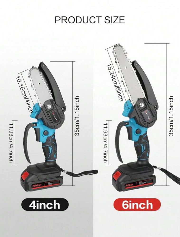 Mini Motoserra Sem Fio - Patricidade e Potência em um Sedign compacto