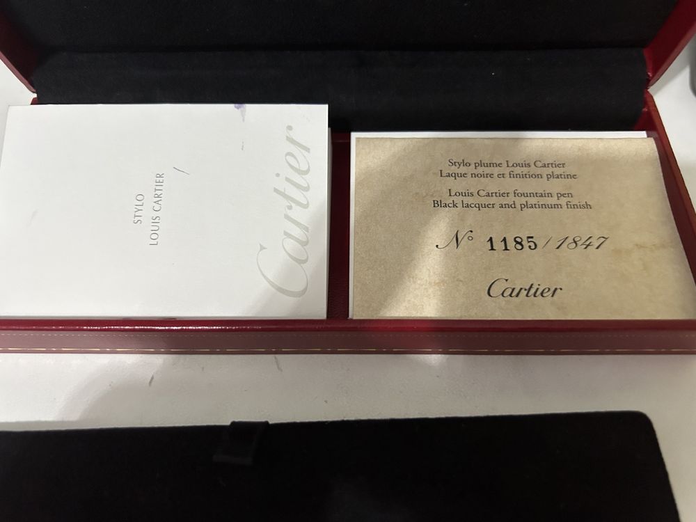 Caneta aparo Cartier - Louis Cartier platina laca Edição limitada