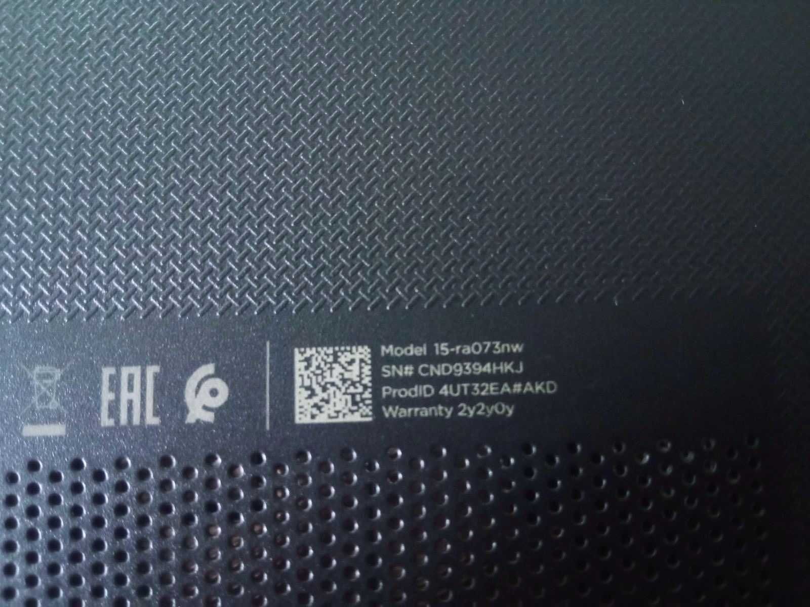Ноутбук HP 15-ra073nw (Intel Celeron N3060/4Gb/HDD500Gb) передзвоніть