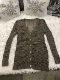 Ażurowy kardigan sweter