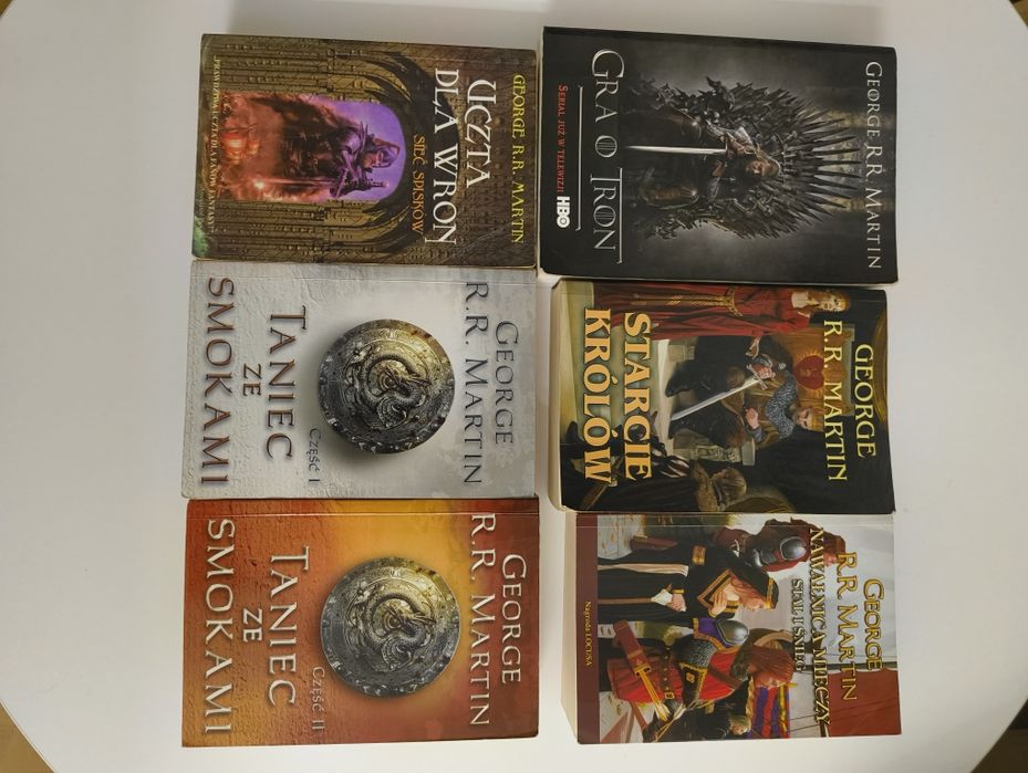 Pieśn Lodu i Ognia tomy 1, 2, 3,  5, 6, 7