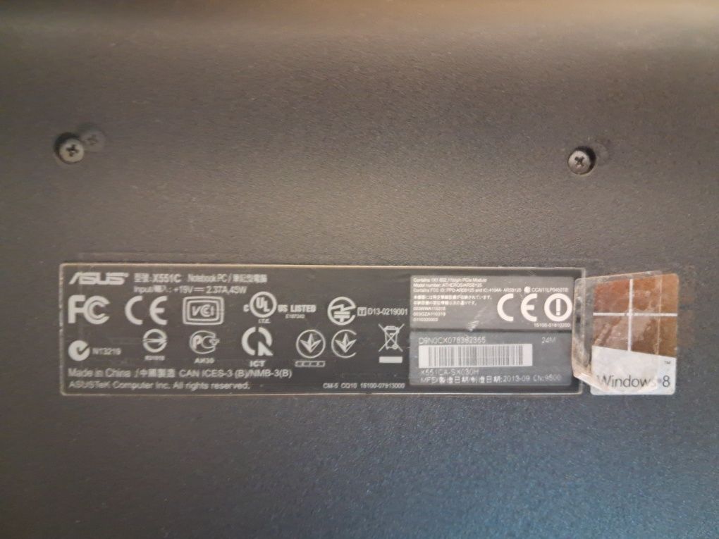 Laptop asus  x551c