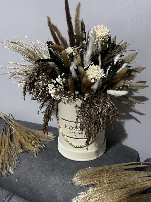Flowerbox z suszem / flowerbox z suszonymi trawami