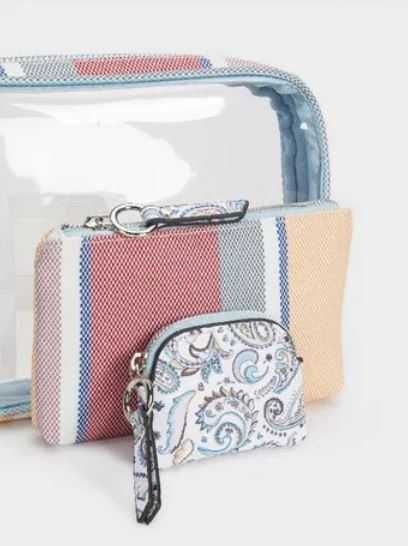 PARFOIS zestaw kosmetyczek portfelik kosmetyczka wzor Paisley