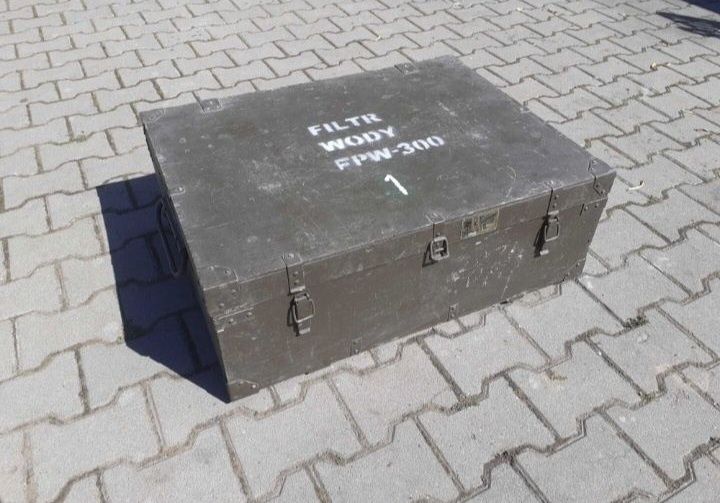 Skrzynia wojskowa 80x60x30 drewniana z okuciami