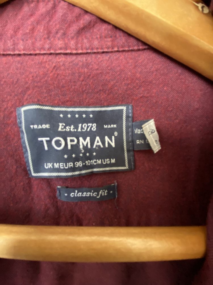 Продам сорочку чоловічу Topman червону.