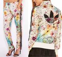 Dres bluza i spodnie adidas firebird floral NOWE 34 36