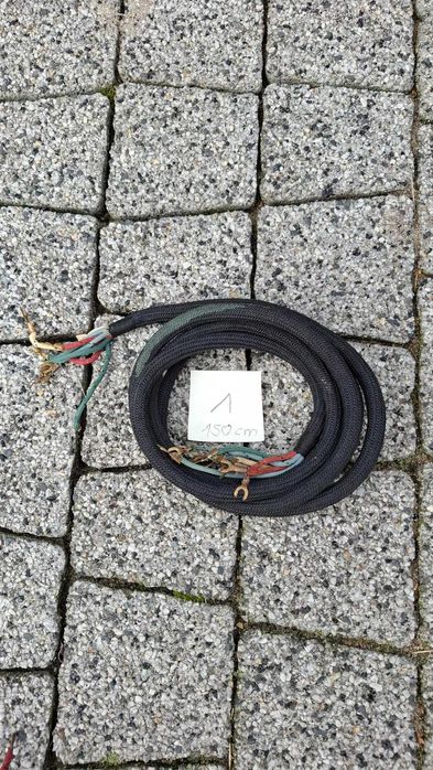 komplet starych kabli telefonicznych w oplocie