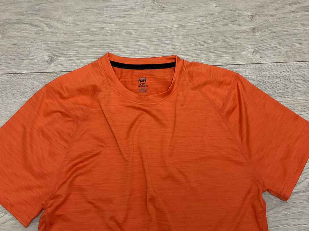 H&M sport NOWA koszulka sportowa S pomarańczowa męska z krótkim rękaw
