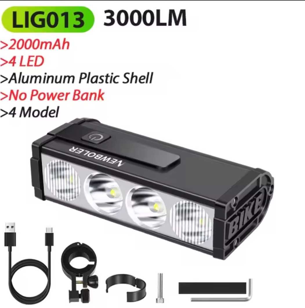 Lampa rowerowa halogen rowerowy potężna moc 3000 lumenów