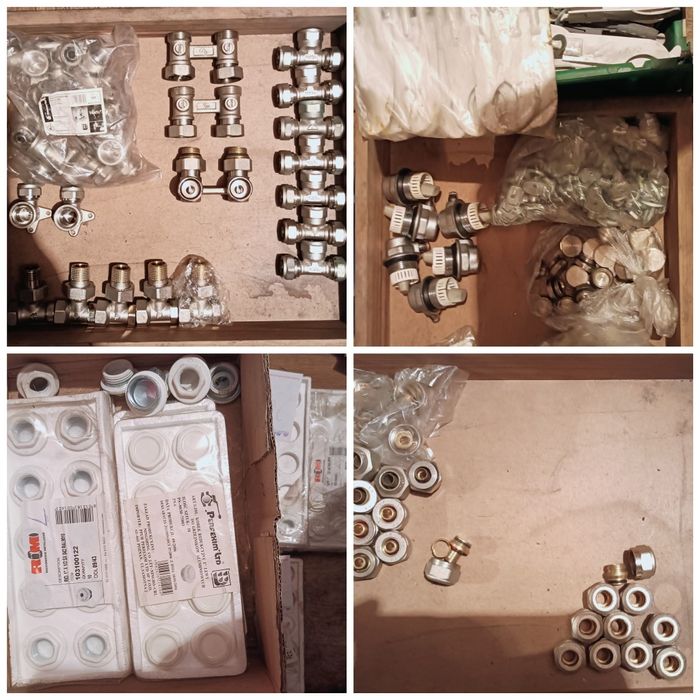 Elementy do centralnego ogrzewania, miedziane, mosiężne, PP, zawory