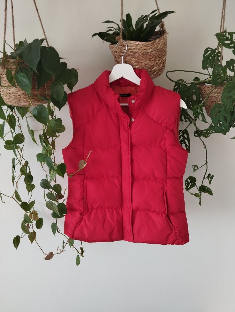 Jesienny, pikowany bezrękawnik, czerwony, kamizelka pikowana r.38/40 L