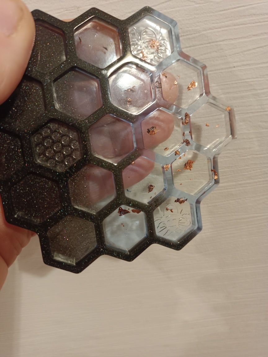 Podkładki pod kubek szklanke w kształcie plastrów miodu kształcie