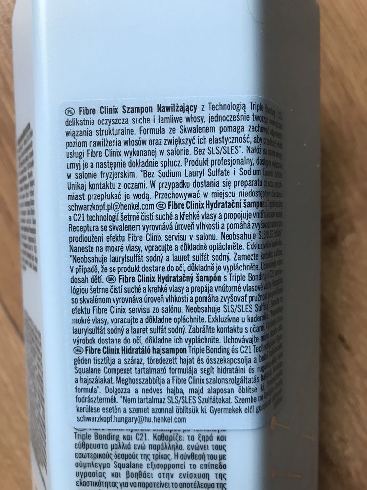 Szampon profesjonalny schwarzkopf Fibre Clinix 1L