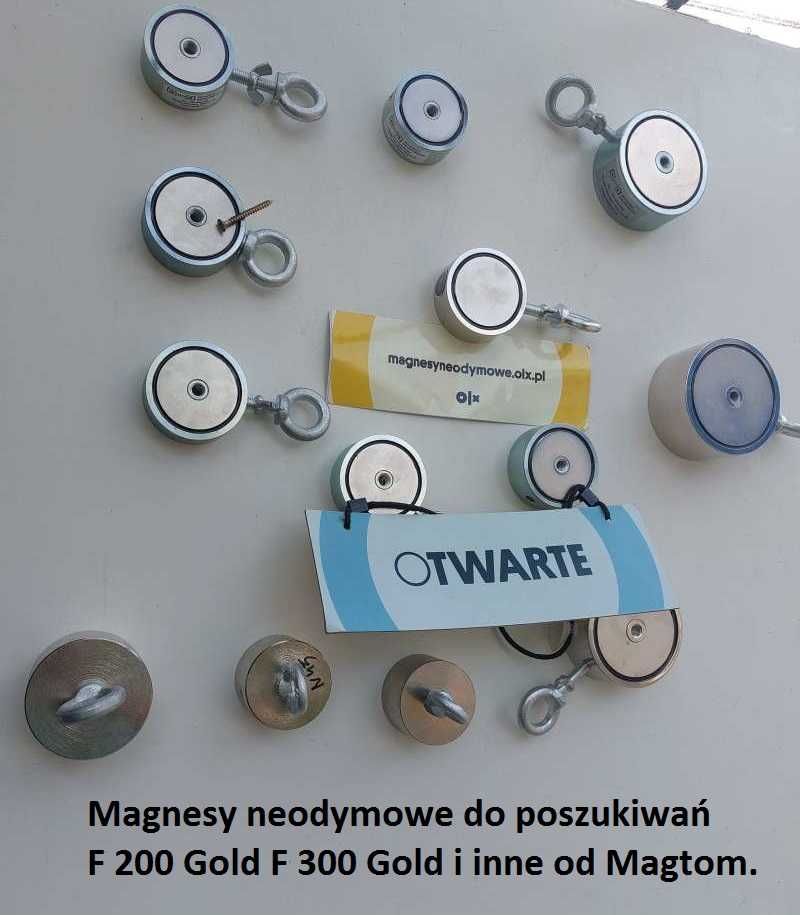 Magnes neodymowy mocny 500kg duży magnes do poszukiwań F300x2 Magtom