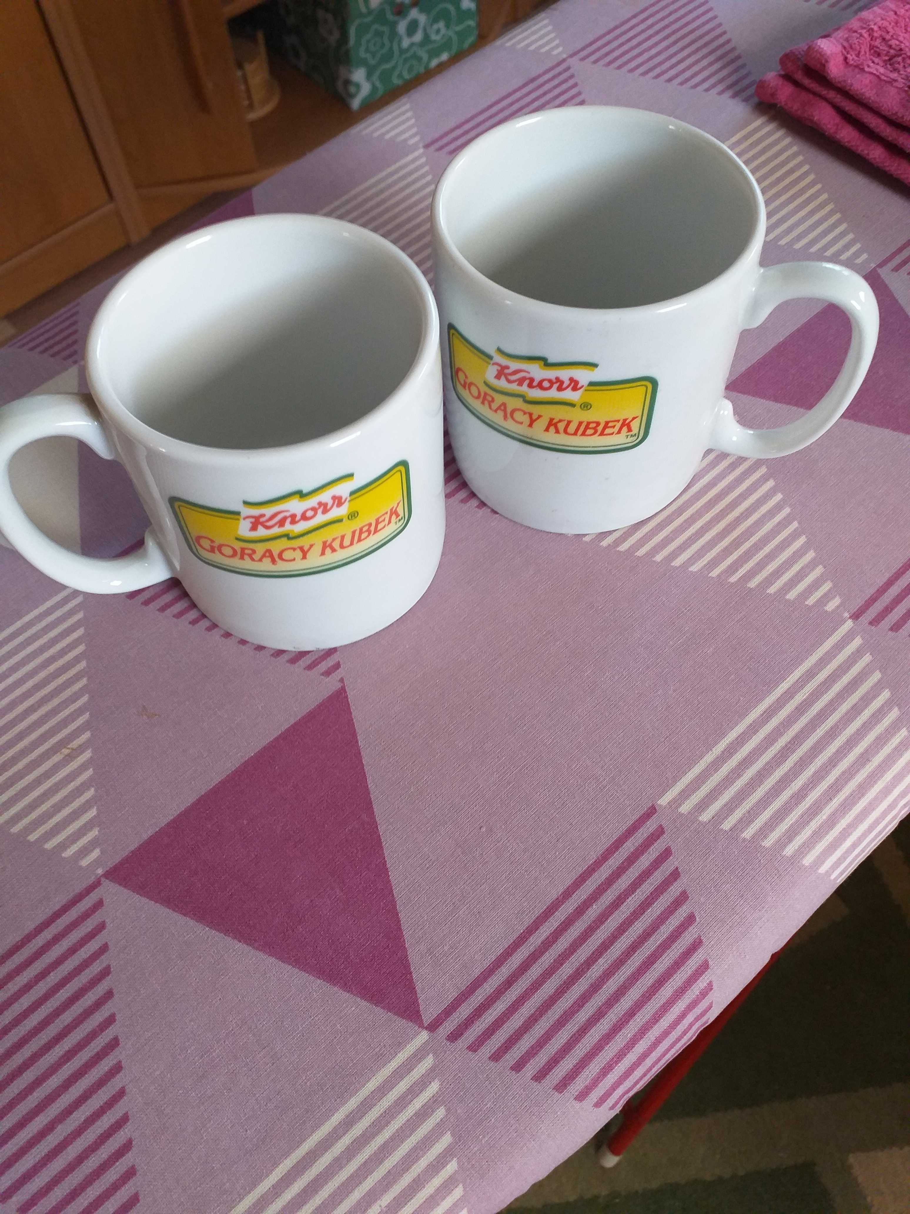 Kubek ceramiczny biały z nadrukiem Gorący kubek 2 sztuki