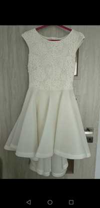 Suknia ślubna krótka sukienka r. 36