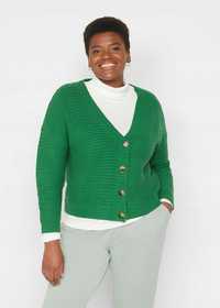 B.P.C rozpinany sweter zielony 48/50.
