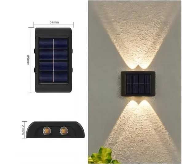 2 X Światło solarne zewnętrzne LED lampka solarna do ogrodu dekoracj