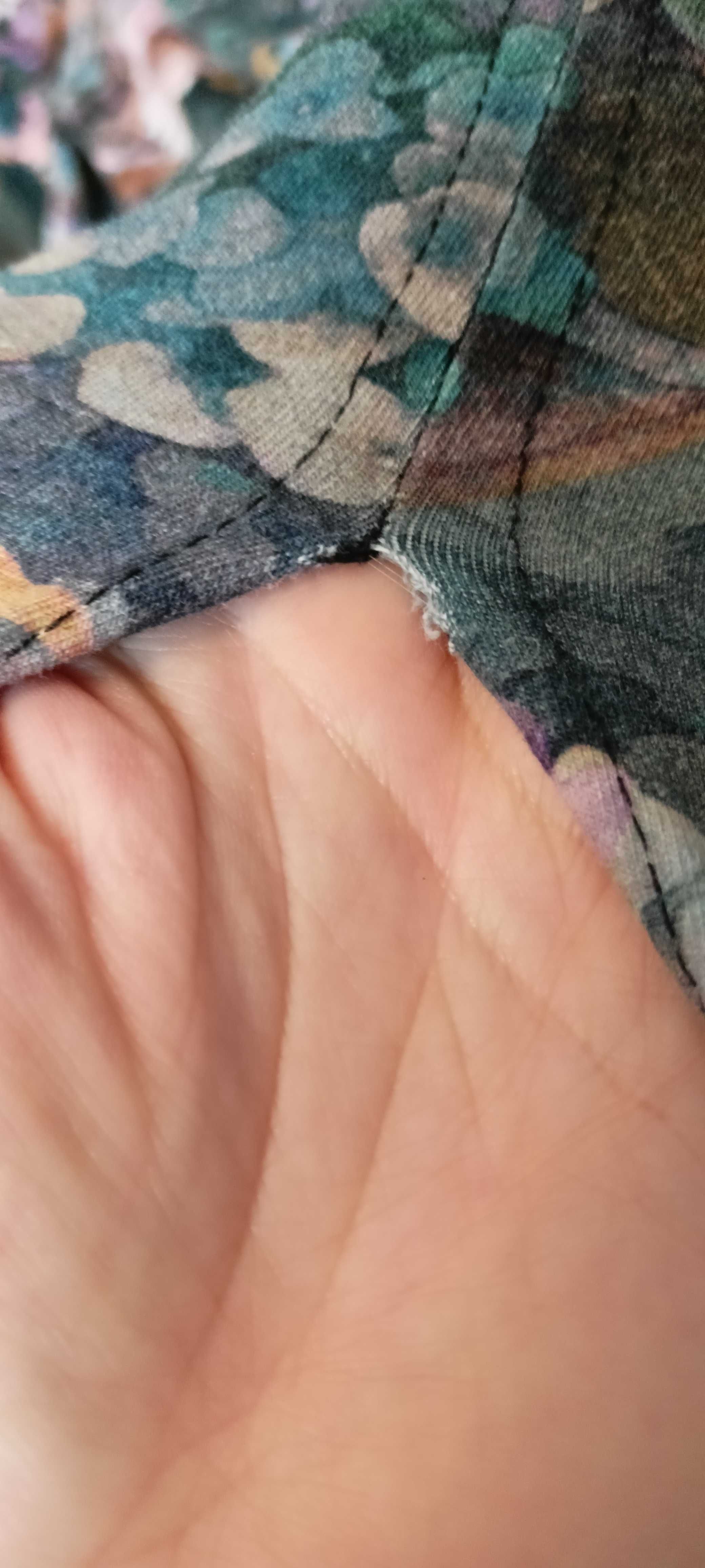 OKEE Sukienka Midi taliowana XL Malowana