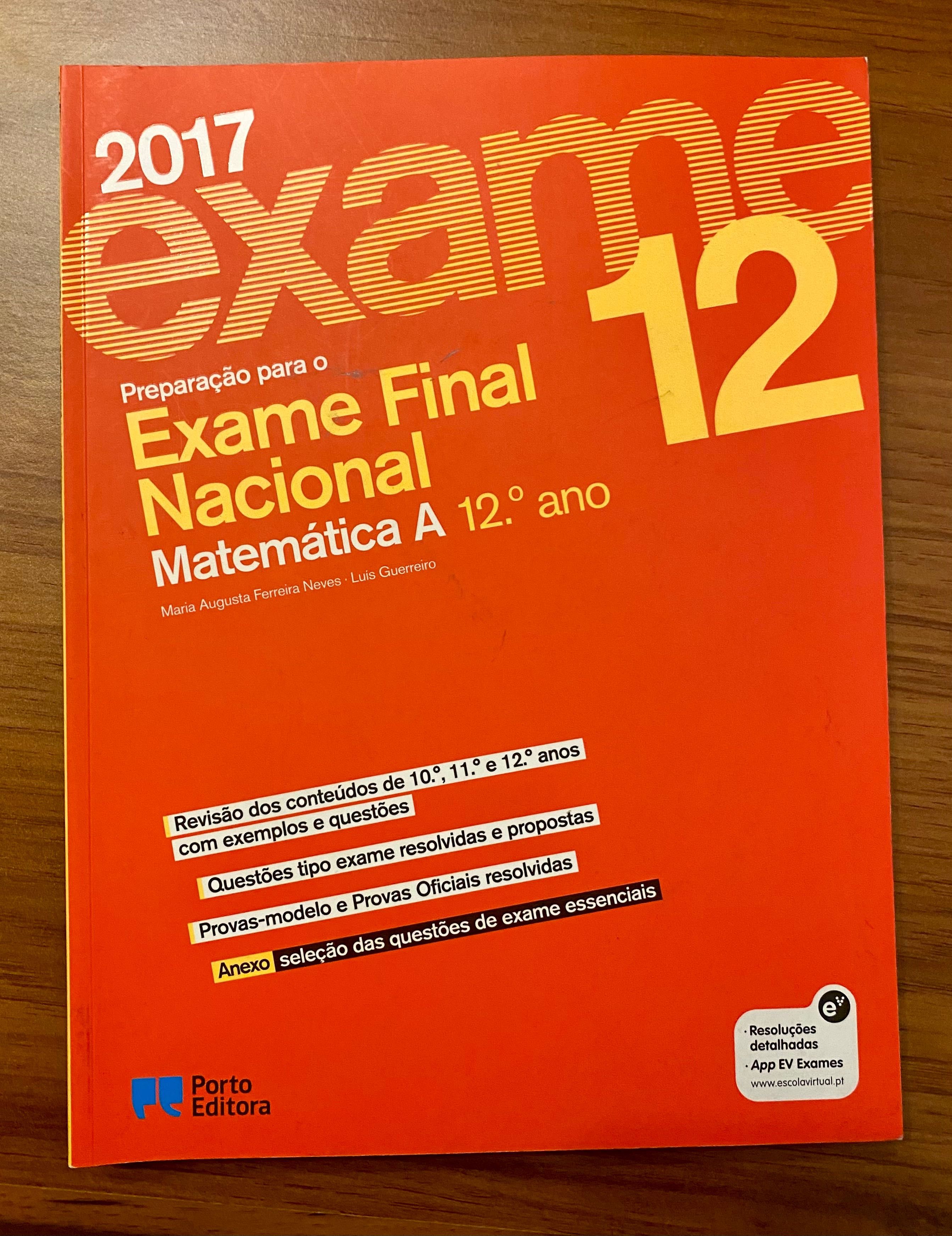 Livros preparação exame nacional Matemática A