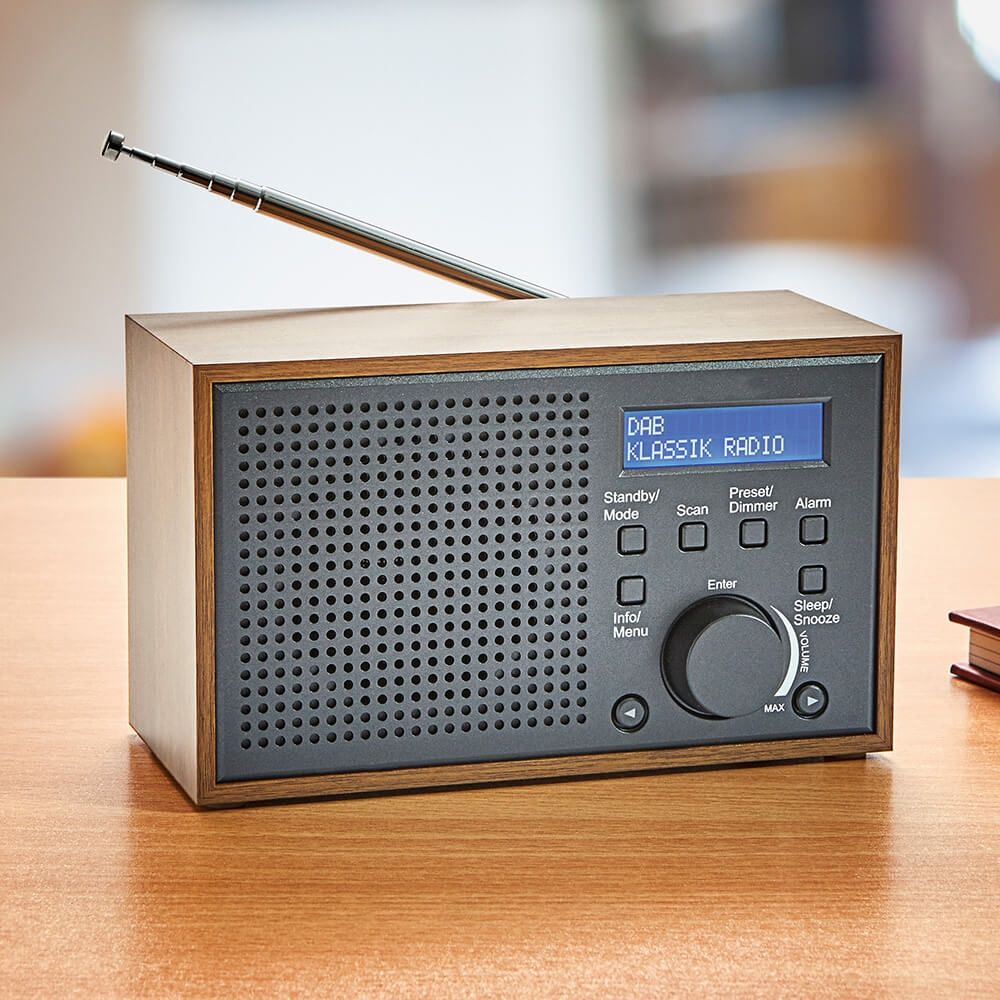 Eleganckie Radio w STYLU RETRO Denver DAB-46 DAB+ FM BUDZIK !