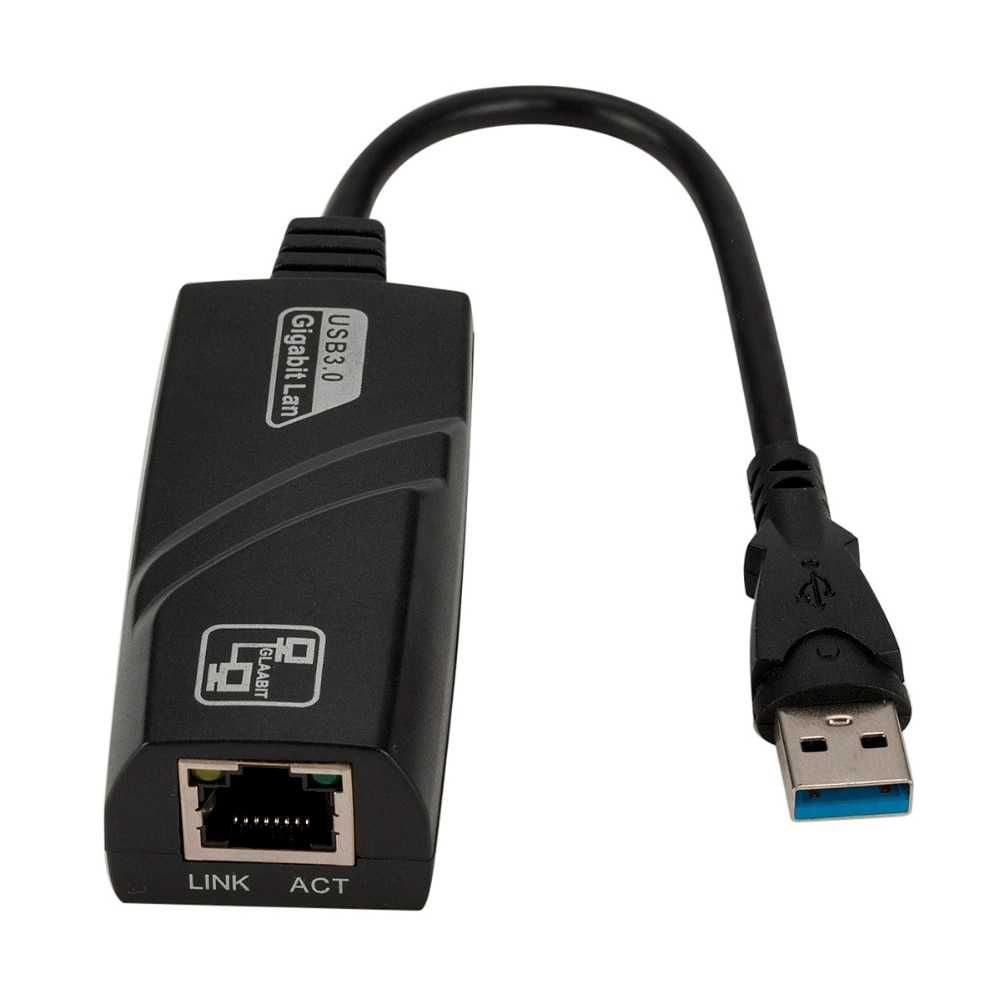 Adaptador Rede USB 2.0/ 3.0 p/ 100/ 1000Mbps Gigabit Ethernet LAN RJ45