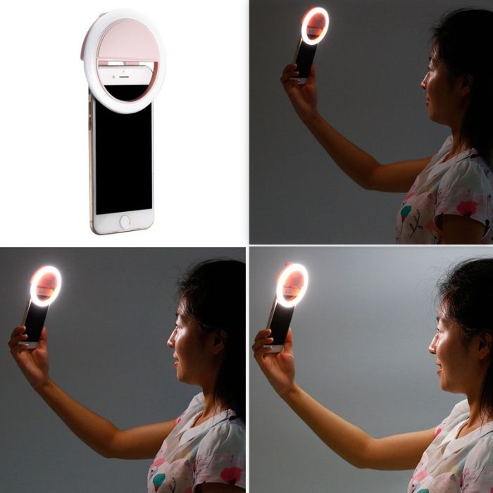 Светодиодная подсветка RK-12 Кольцо для селфи selfie ring айфон IPhone