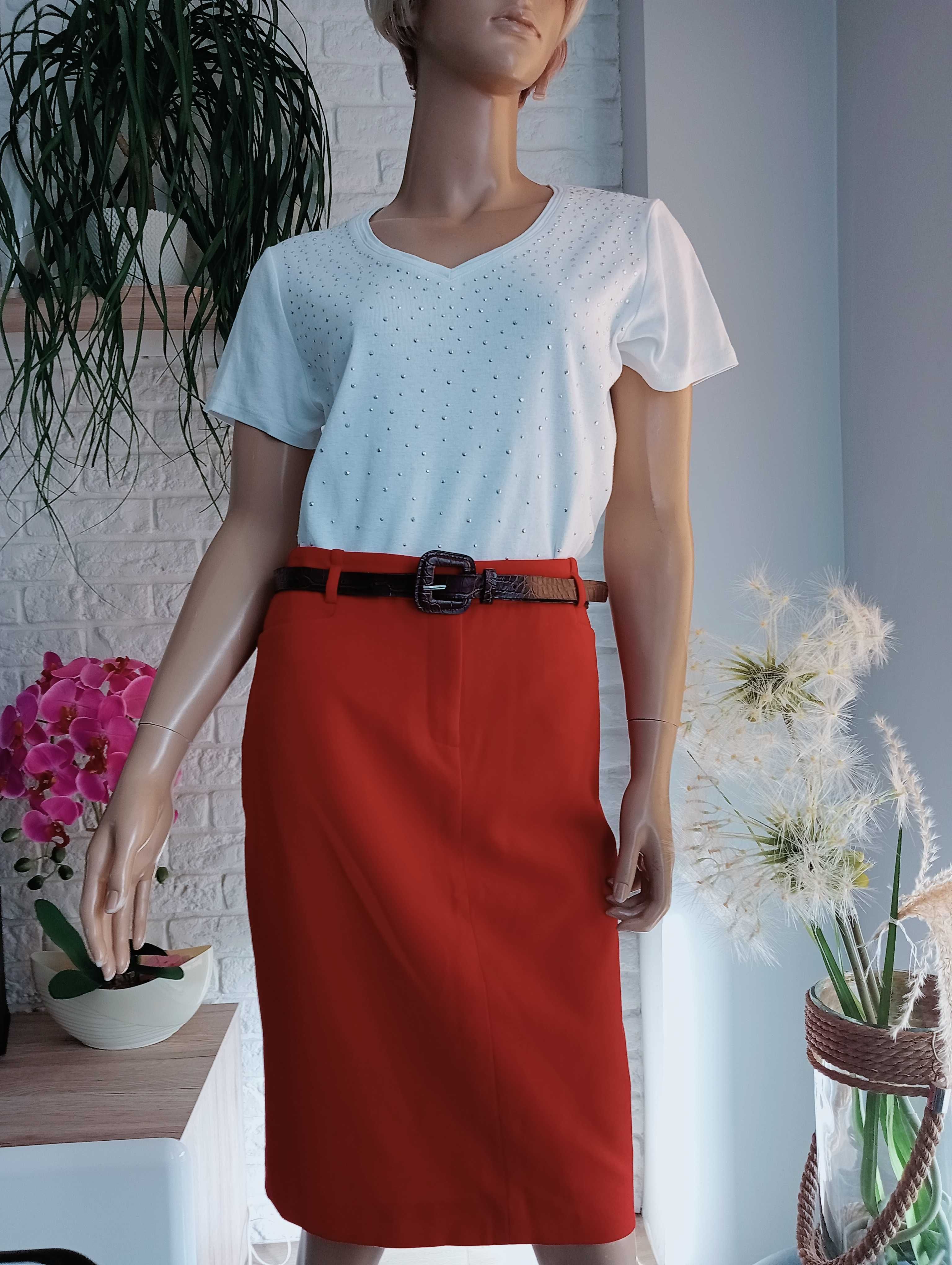 Calvin Klein spódniczka ołówkowa damska czerwona M/38/10