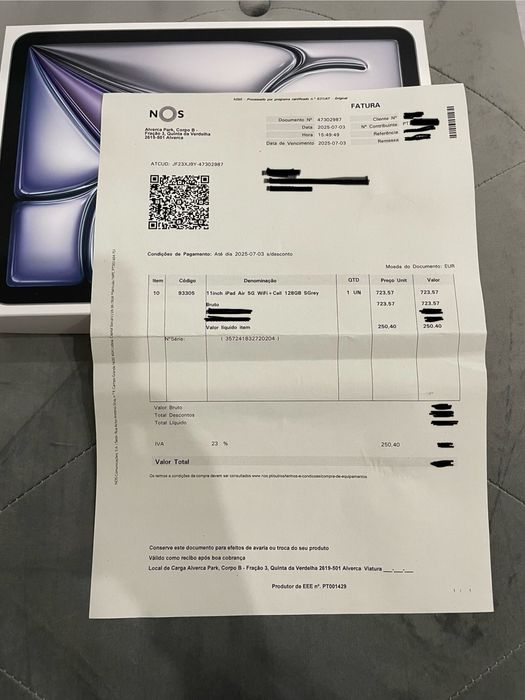 Apple iPad Air 11 M3 Wifi+Cellular 5G Novo Selado