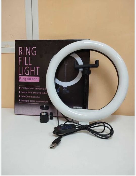 Кільцева світлодіодна лампа  Ring Fill Light діаметр 26 см для зйомок