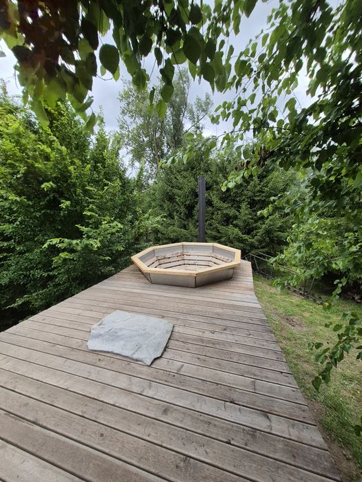 Balia opalana drewnem 1500l stal nierdzewna