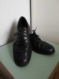 Rohde skórzne czarne buty made in Germany UK 7 / r. 40