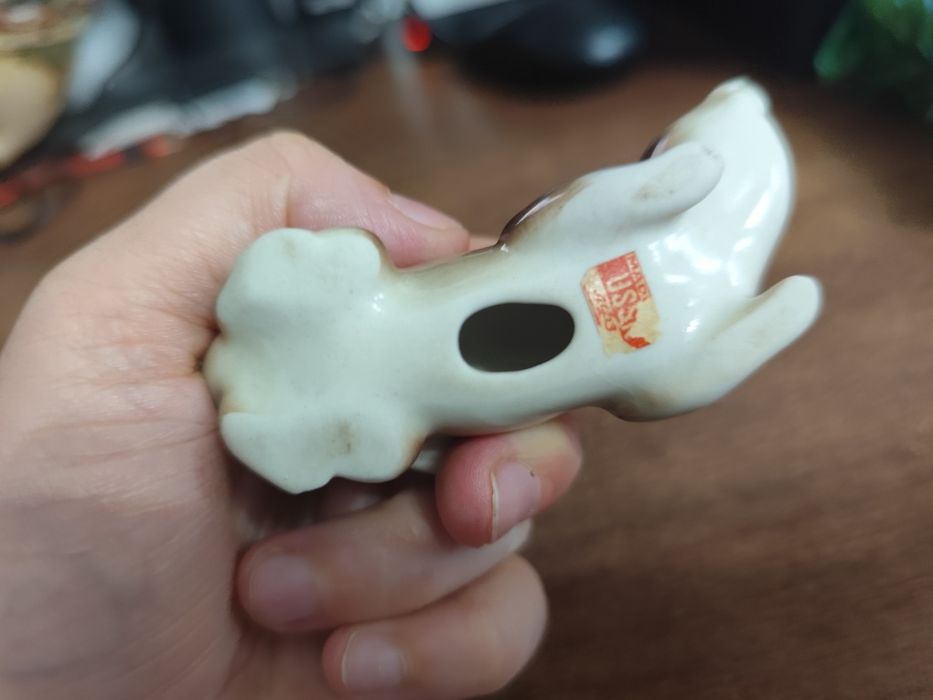 Lomonosow wiewiórka figurka porcelanowa