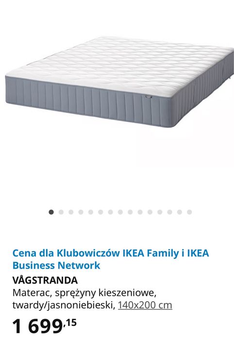 Materac IKEA Vågstranda 140x200